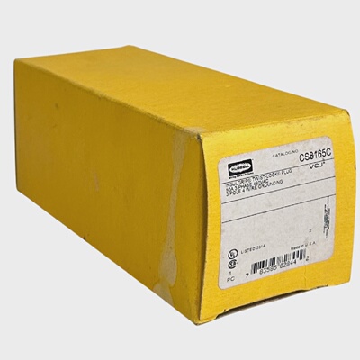 HUBBELL CS8165C INSULGRIP TWISTLOCK PLUG 50A 3PHASE 480VAC 3