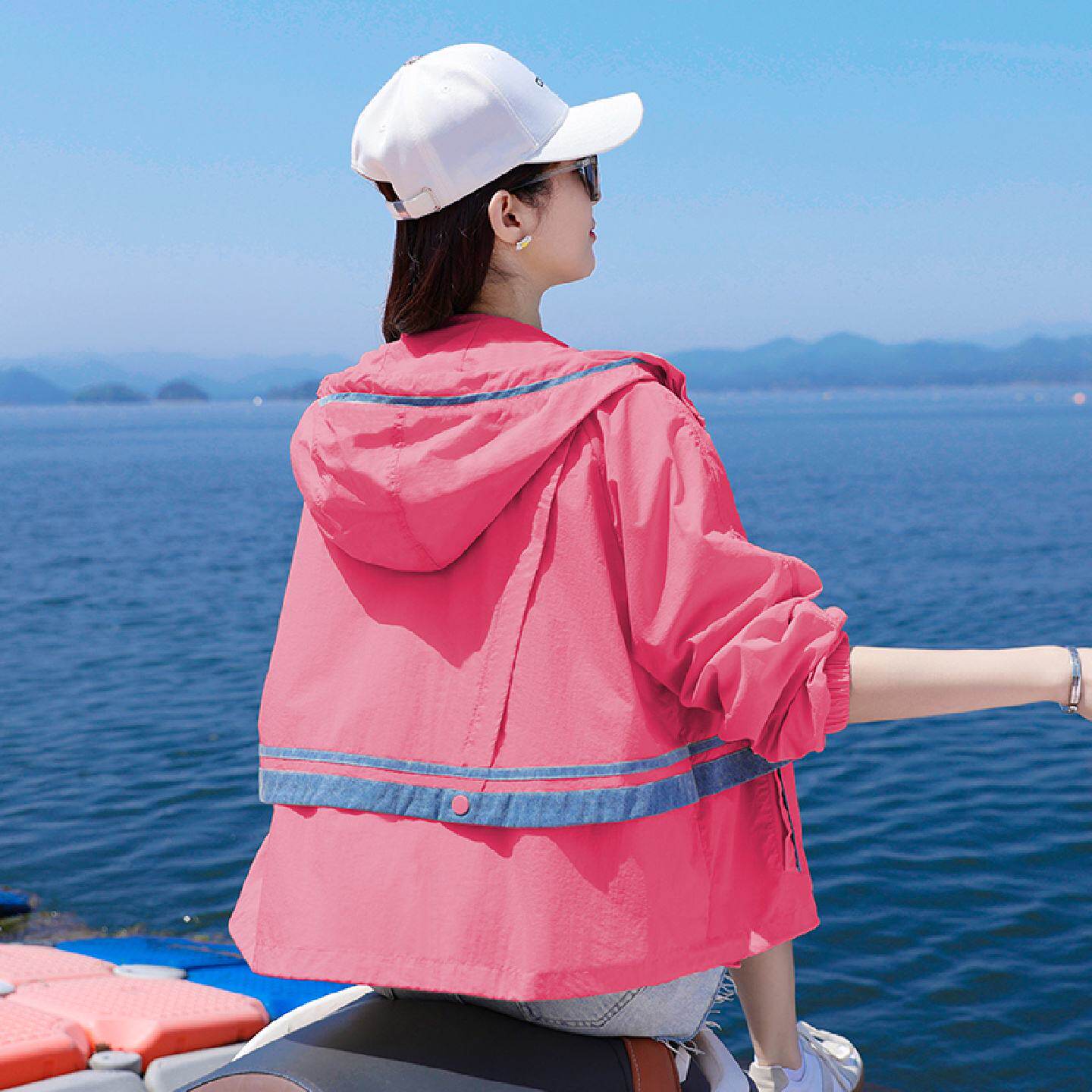 防晒衣女款夏季2025新款防晒服女夏女士高端宽松开衫薄款短款外套