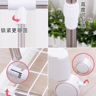 晾衣架落地折叠室内家用晒衣架阳台简易伸缩单杆小户型卧室挂新款