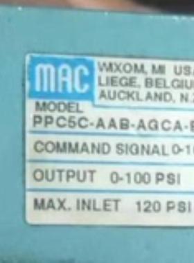 美国MAC电磁阀PPC5C-AAB-AGCA-BBA-B0 BO包邮