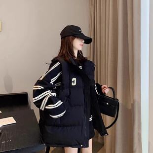 羽绒马甲女款外穿秋冬2025新款宽松休闲学院风白鸭绒马夹背心外套