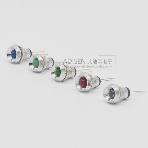 ADS-10安装孔10mm单色双色三色红黄绿蓝白2V3V高亮Led指示信号灯