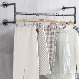 店家用卧室衣架 水管衣服挂架陈列展示架衣帽架铁艺挂衣架服装