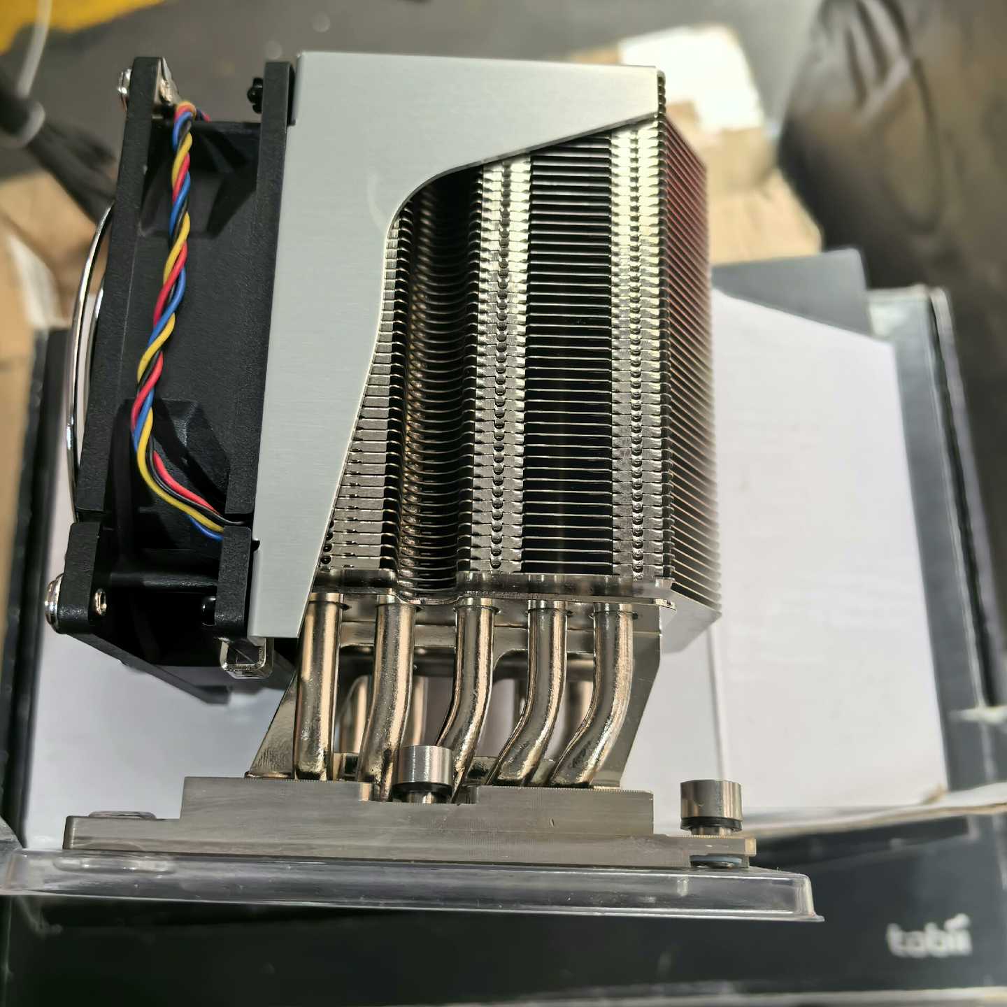 全新LGA3647正方形4U散热器5热管主动CPU金钱豹-议价