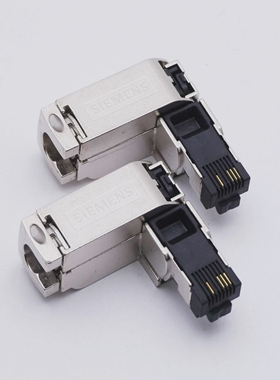 2xSiemens1740025-1FastConnectRJ45-SteckerWinkel90-un