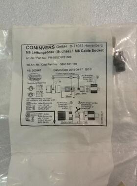 全新CONINVERS 伺服电机插头M8航空插头 PM-03SZNPB1003 实物拍摄