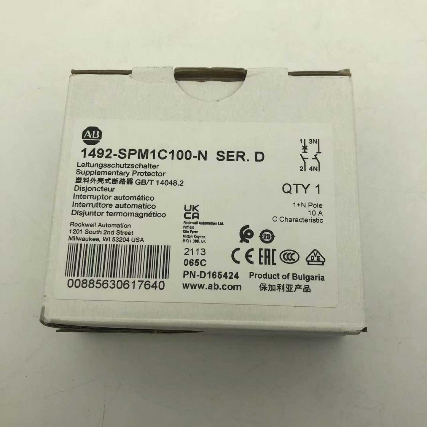 1492-SPM1C100-N罗克韦尔AB补充保护器全询价