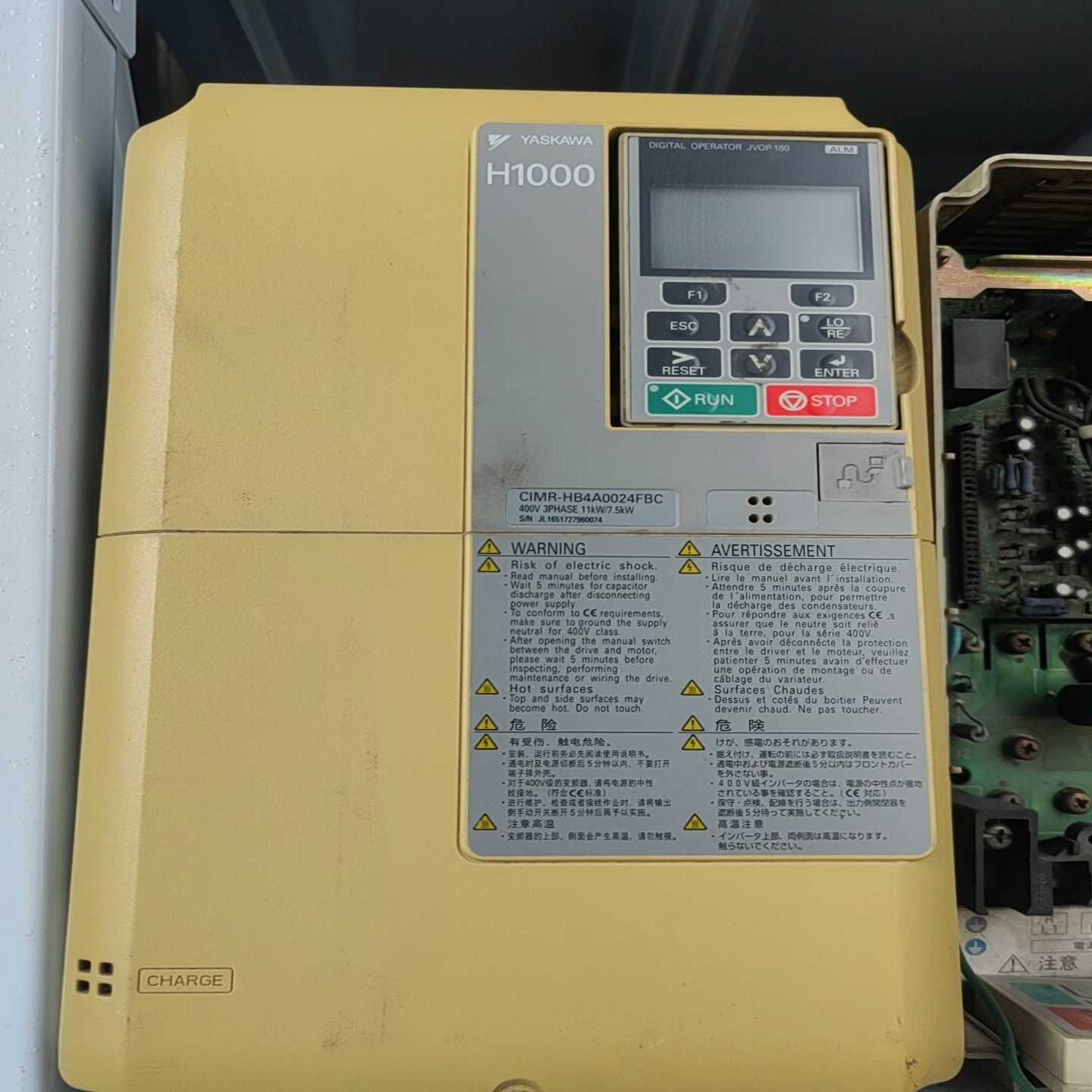 二手原装正品安川变频器H1000系列，型号CIMR-HB4A--议价商品