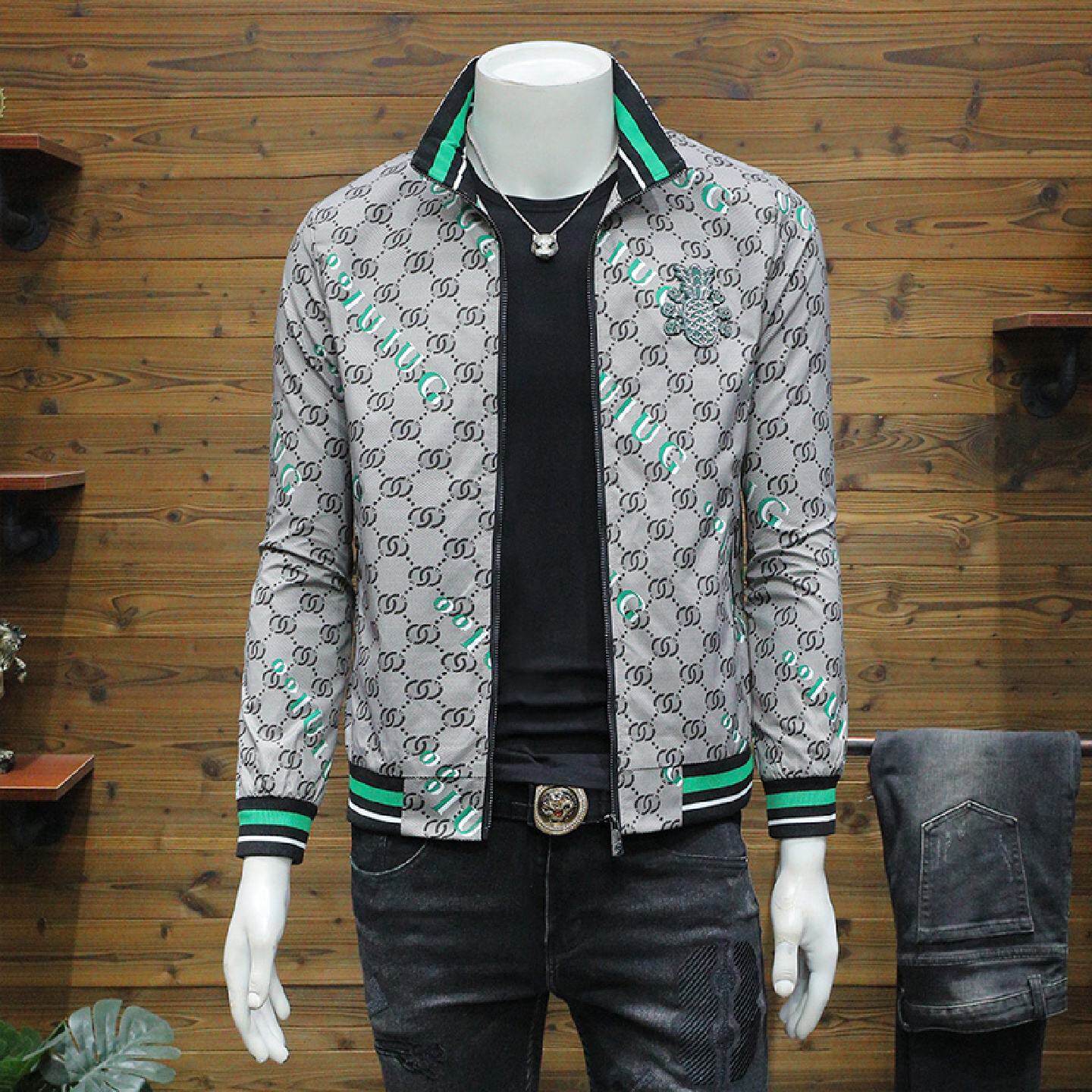 欧洲站棒球领夹克外套男士年新款秋冬潮牌时尚修身高级感上衣潮男