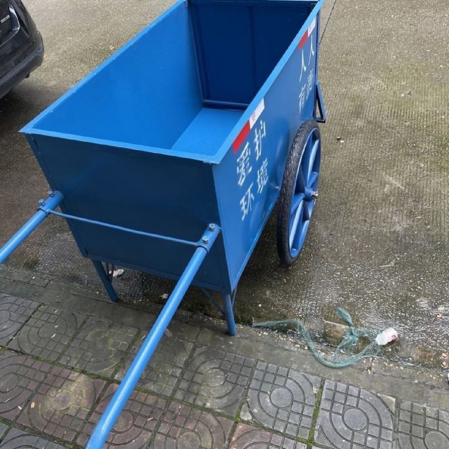 不锈钢手推垃圾车现货市政街道保洁清运车物业人力环卫垃圾小推车