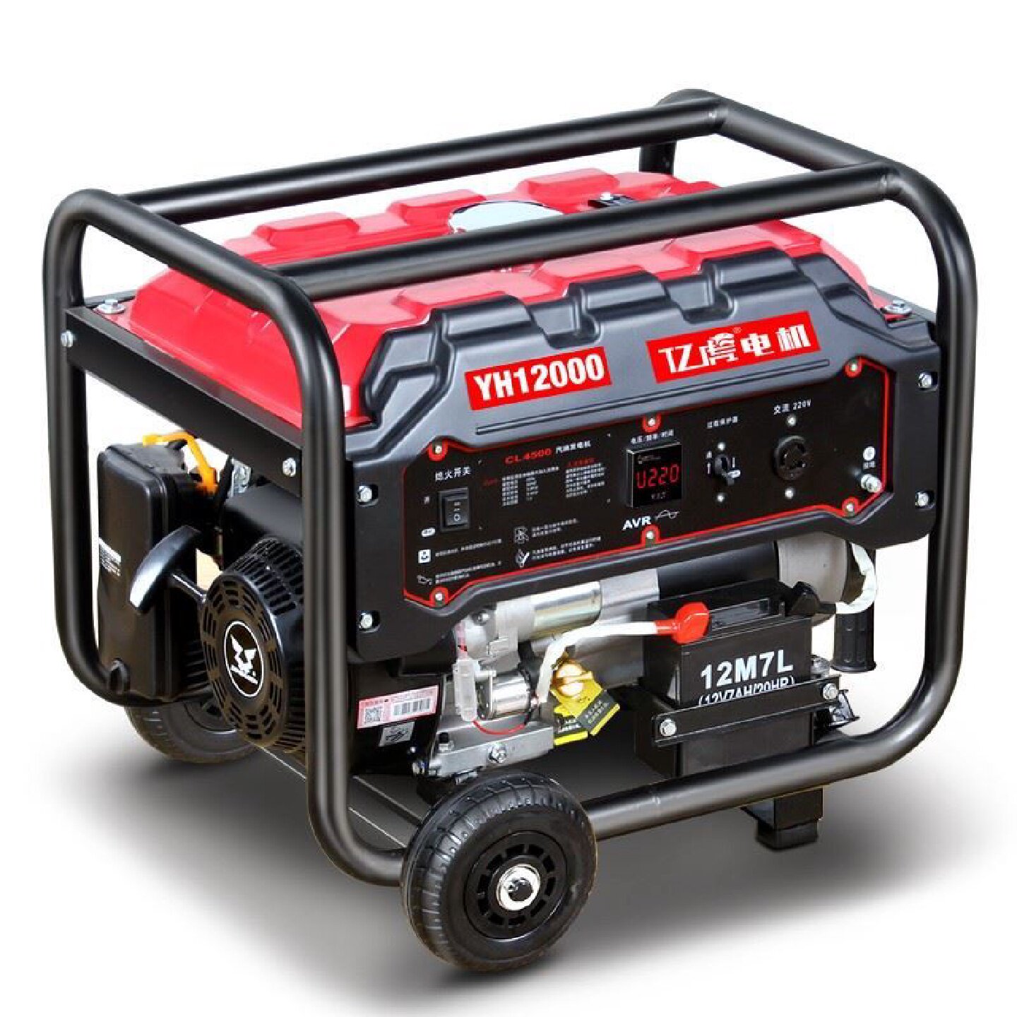 汽油发电机220V家用小型单相3KW25810千瓦三相电380V手提变频