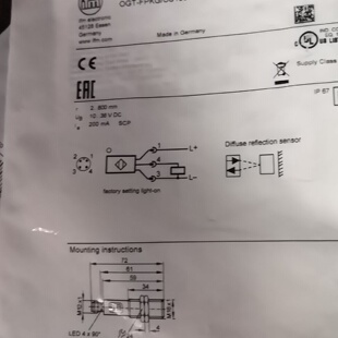 配件实体老店IFM易福门OGT500OGT100O300O500议价