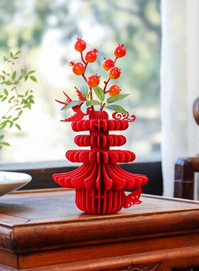 新年装饰品摆件2026马年新款贺年过年春节燕归春玄关橱窗氛围布置