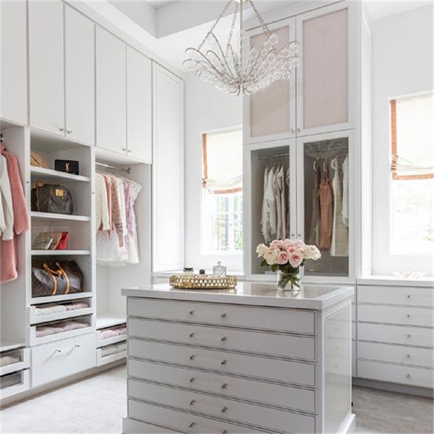 佛山工厂全屋定制白色家用简易带抽屉双层组合开放式衣帽间衣柜