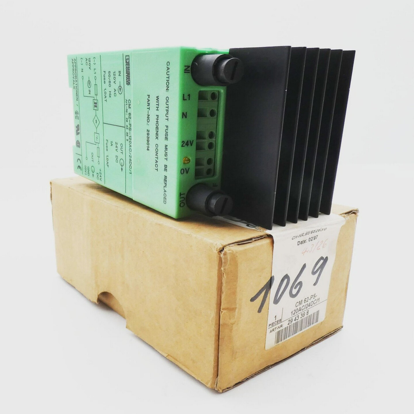 PhoenixContactCM62-PS-120AC/24DC/12943398Netzteil-unus