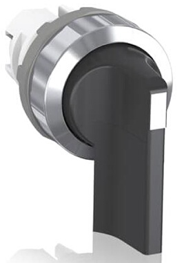 议价原装ABB按钮指示装置  金属前圈黑色长手柄操作头部   M3SS4-