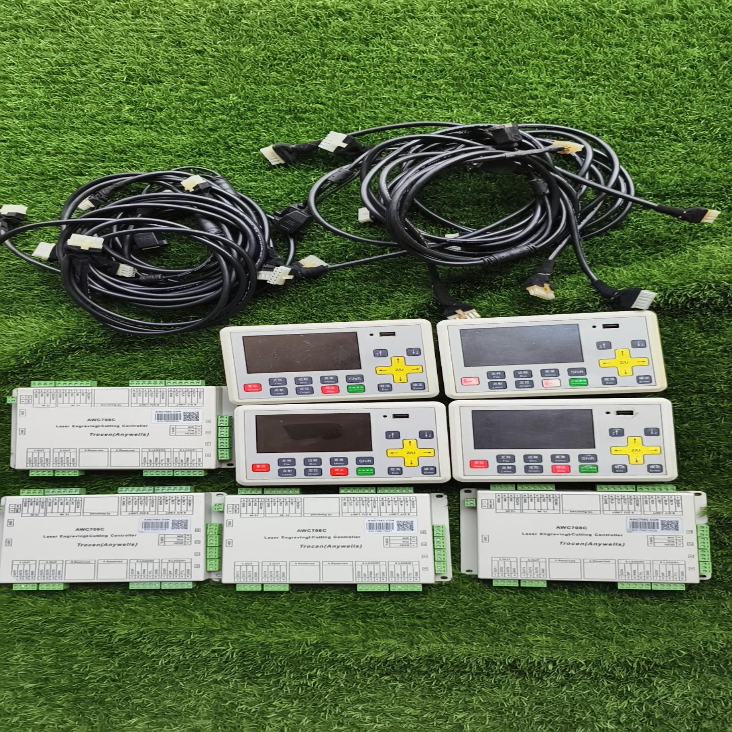 干诚708C激光控制卡，AWC708C，整套拆机，线路齐全，--议价商品