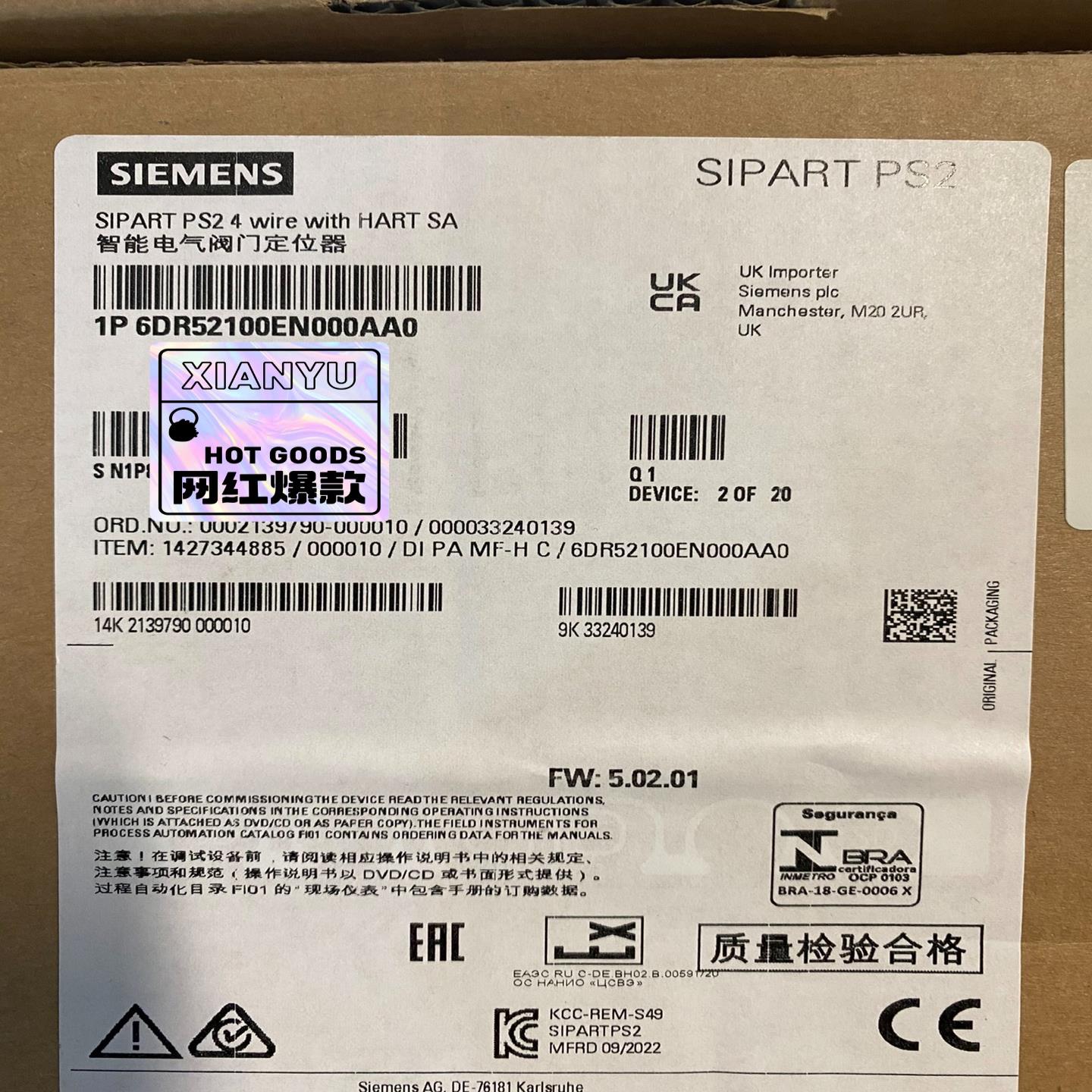 询价~6DR5210-0EN00-0AA0智能PS2电气定位