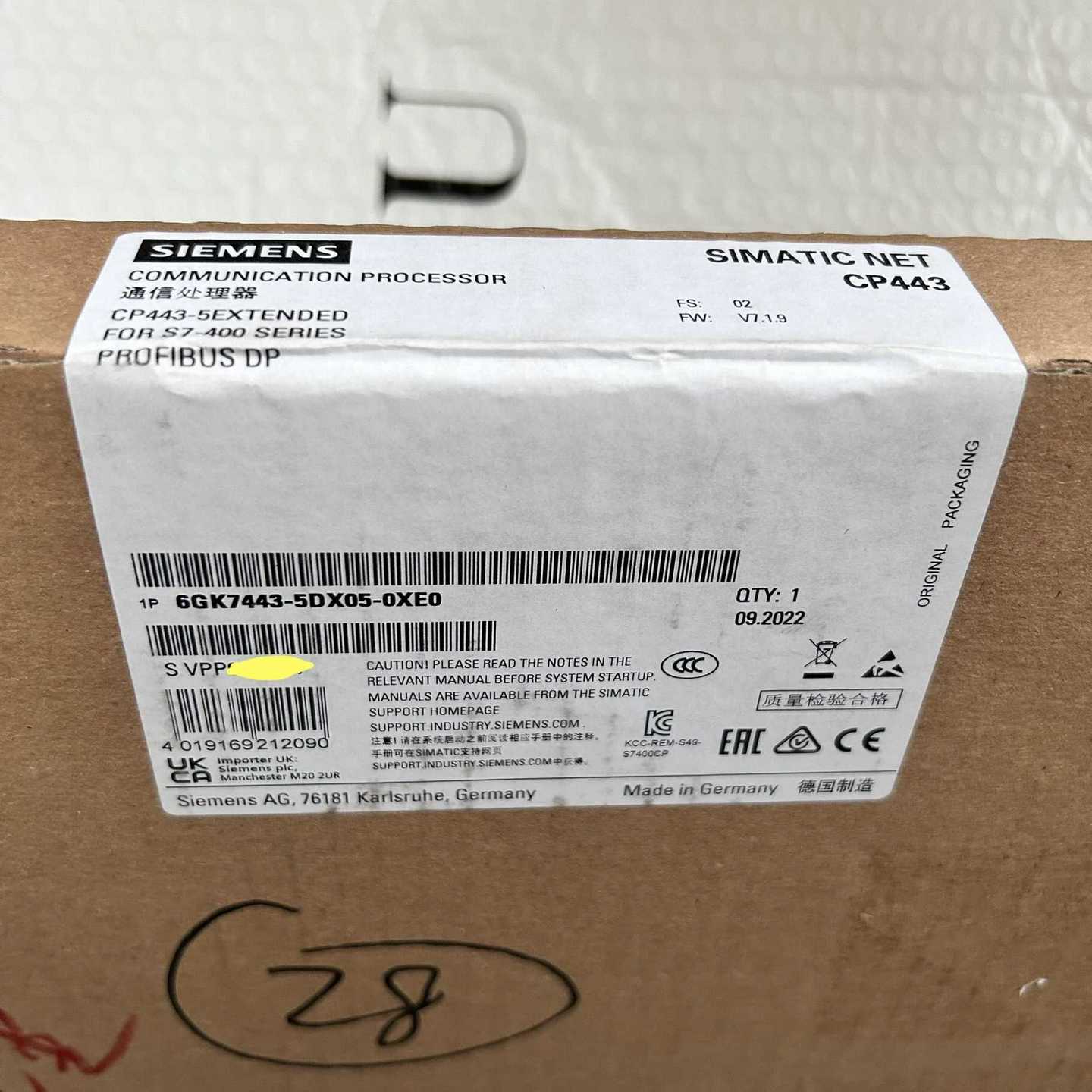6GK7443-5DX05-0XE0未拆封实图如询价