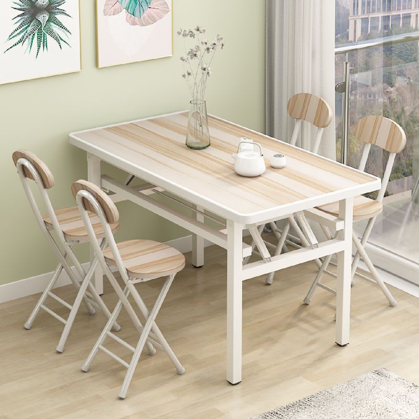 简易折叠电脑桌餐桌长条桌培训桌会议桌长方形书桌摆摊桌写字桌子