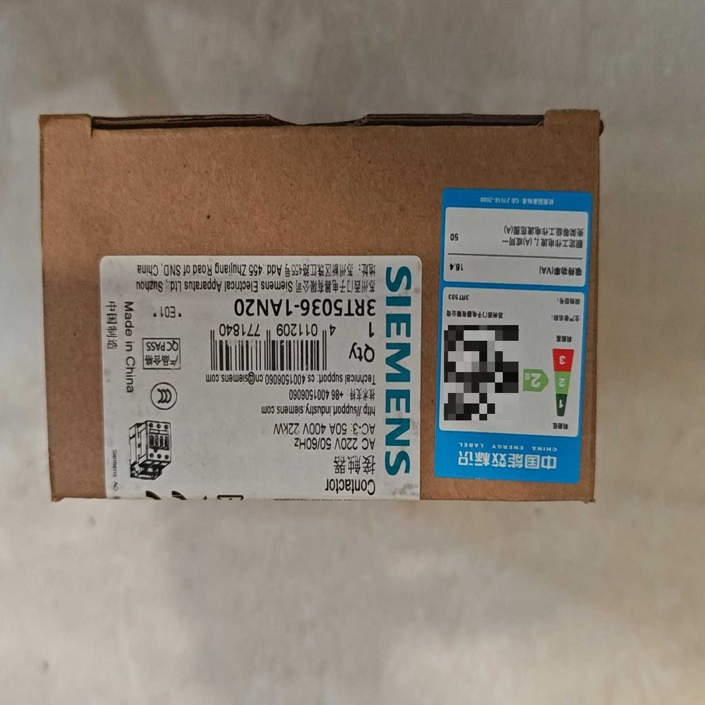 全新西门子SIEMENS接触器3RT5036-1AN20，A--议价商品