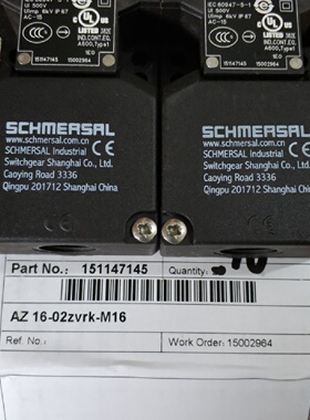 配件AZ1602ZVRKM16施迈赛门开关议价