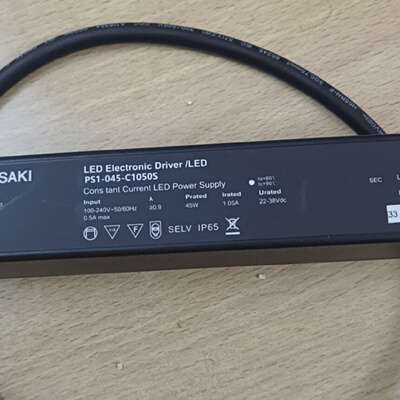 IWASAKI日本岩崎45W1050mA照明电源22-38VDC恒流PS1-045-C1050S