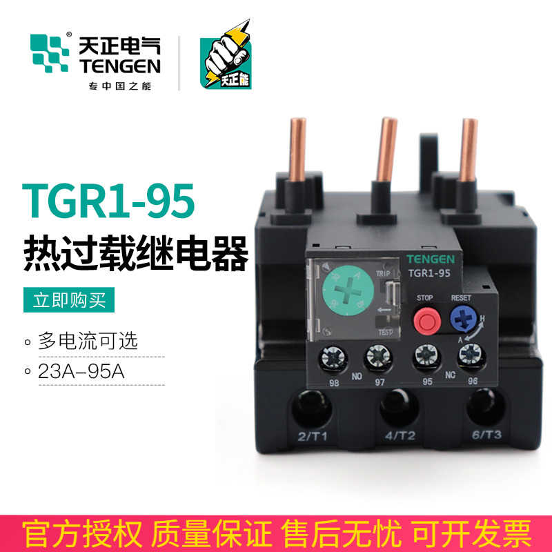TENN天正 TGR1-95热继电器JR28-93 JRS1D NR2-93热过载保护器