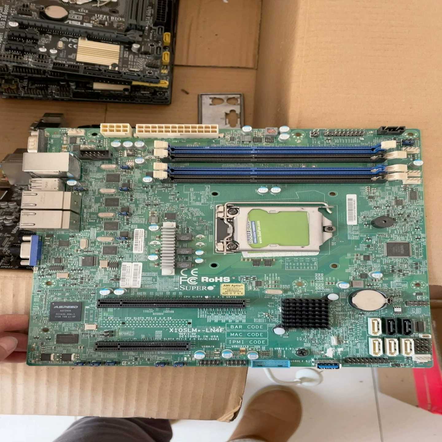 （议价）超微主板X10SLM-LN4F1150针，4网口