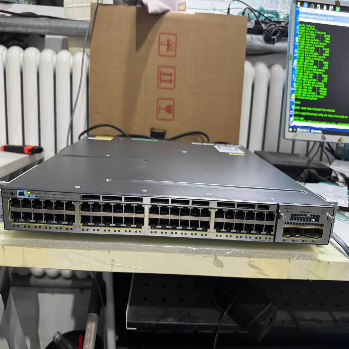 询价WS-C3750X-48P-S思科交换机现货1台测试完