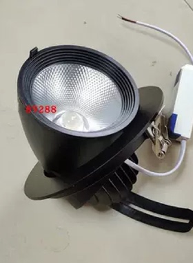 LED35W黑边射灯外边直径165mm开孔145mm15CM象鼻射灯360度可调