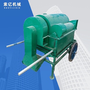 农作物打粒机 小型高粱水稻打籽脱皮机家用电动油菜脱粒机手推式