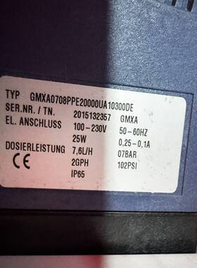 【议价】ProMinent普罗名特计量隔膜泵GMXA0708PPE2