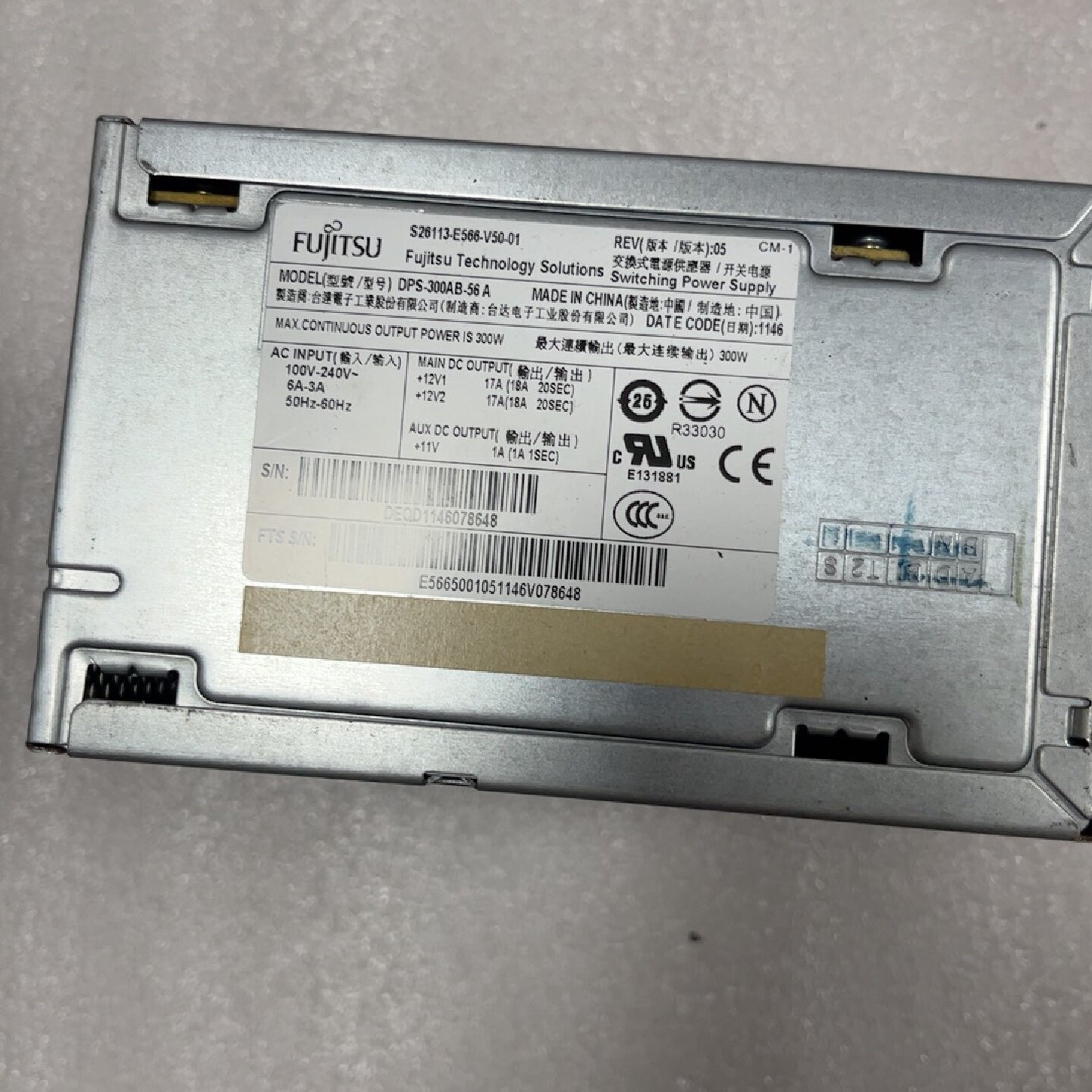 询价*w510电源S26113E566V5001