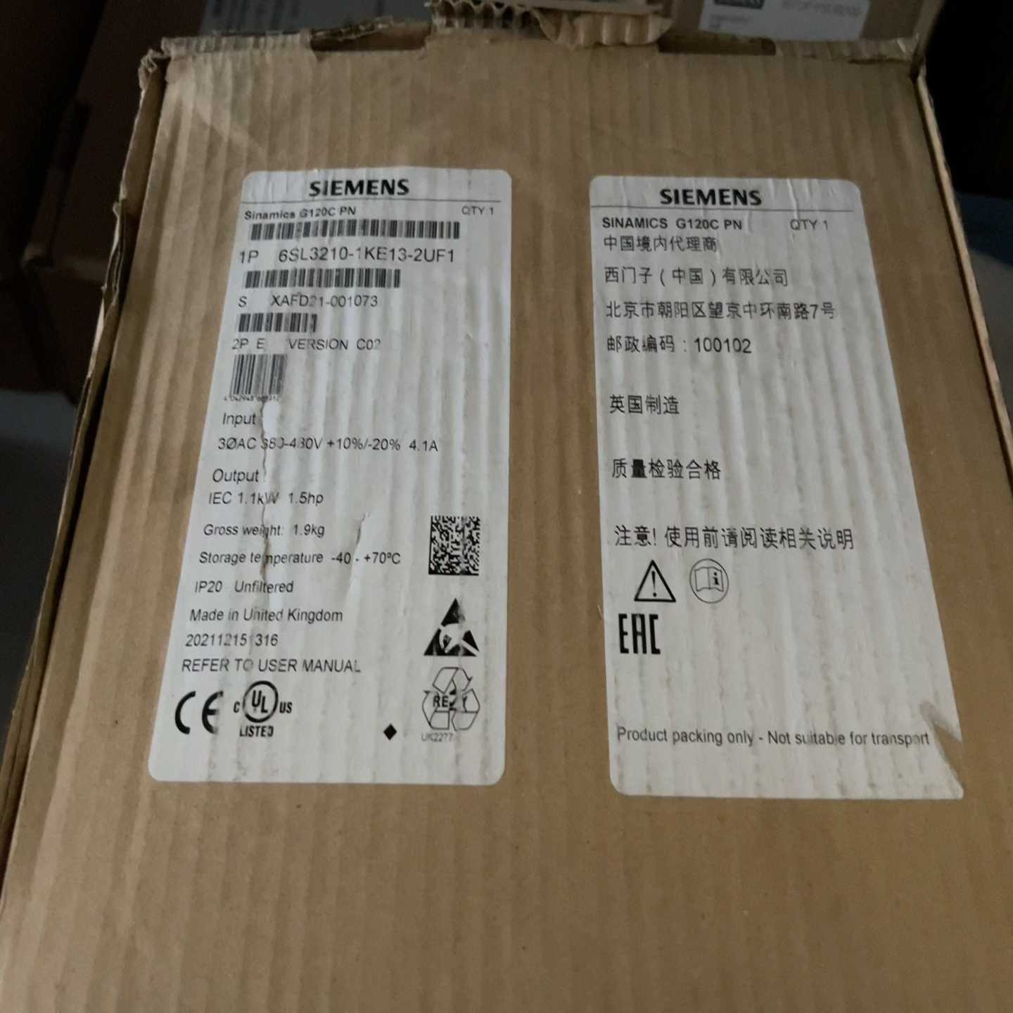 6SL3210-1KE13-2UF1原询价