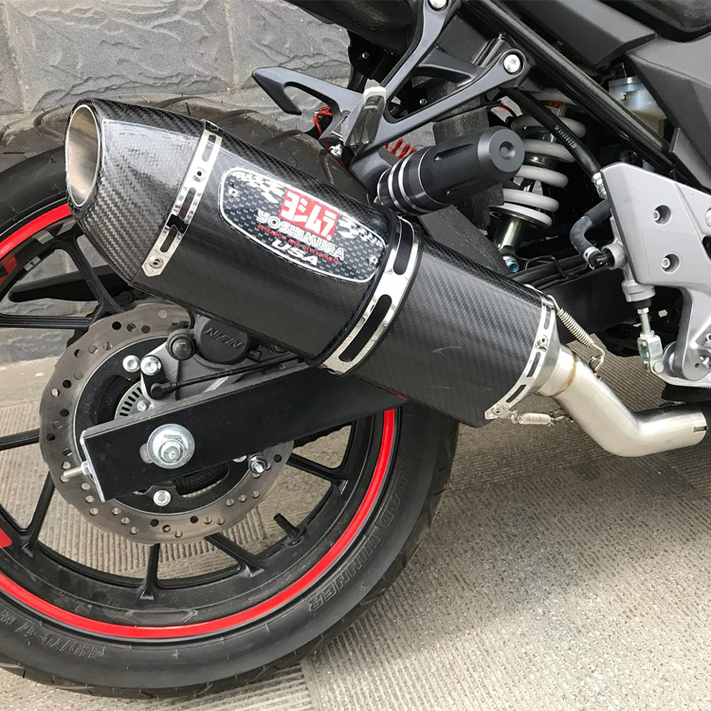 ZX6RGSX250黄龙600忍者400Z250R325CBR300摩托车跑车改装排气管