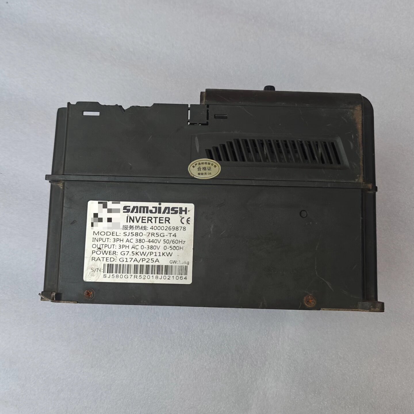 上海三佳变频器SJ5807R5GT4380V7.5K，议价商品图片