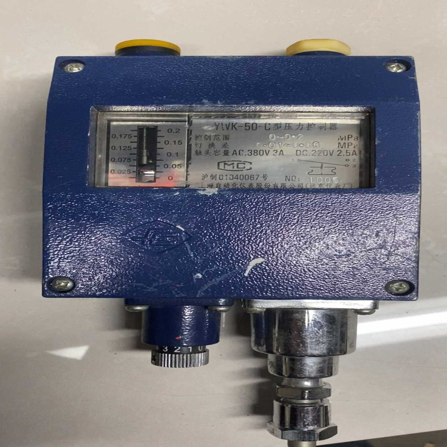上海自仪YWK-50-C型压力控制器，控制范围0-0.2MP询价