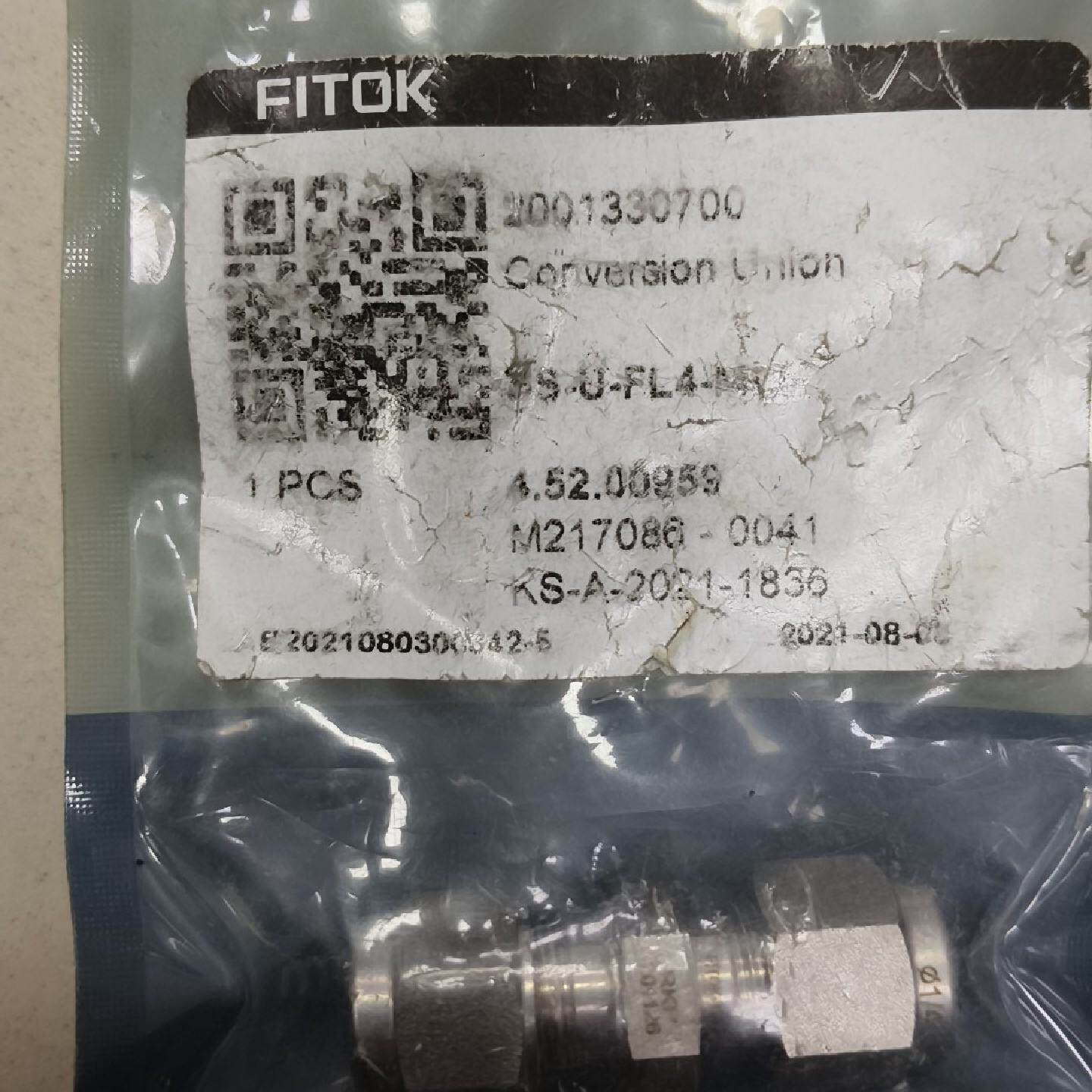 全新飞托克FITOK转换接头型号SSUFL4FL6&mdash;议价