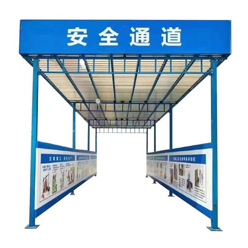建筑工地钢筋加工棚茶水亭安全通道防护棚木工加工棚套丝机防护棚