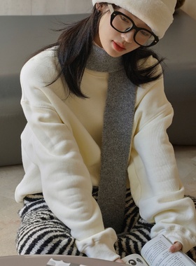 Louvre Winter New Korean Fashion Warm Alpaca Knitted Scarf C