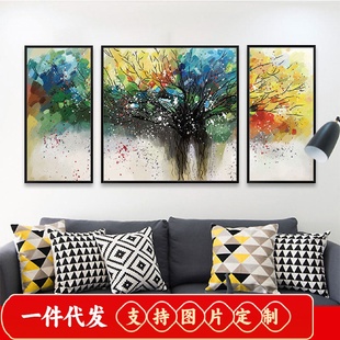 2019新款 抽象点贴钻十字绣 5d钻石画客厅满钻欧式 生命树砖石画美式