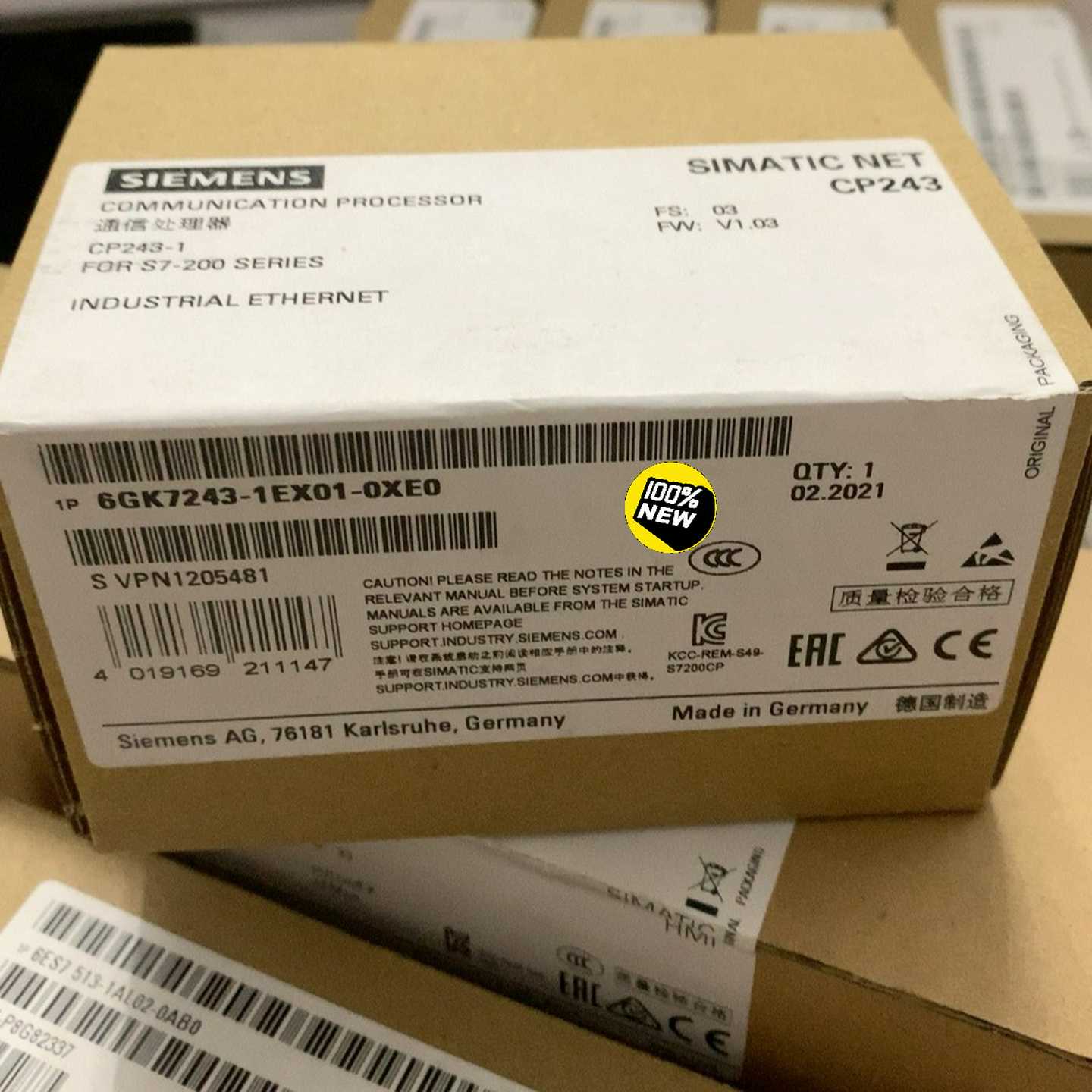 6GK7243-1EX01-0XE0西门子全新通信处理器C--议价商品