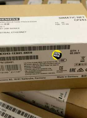 6GK7243-1EX01-0XE0西门子全新通信处理器C--议价商品