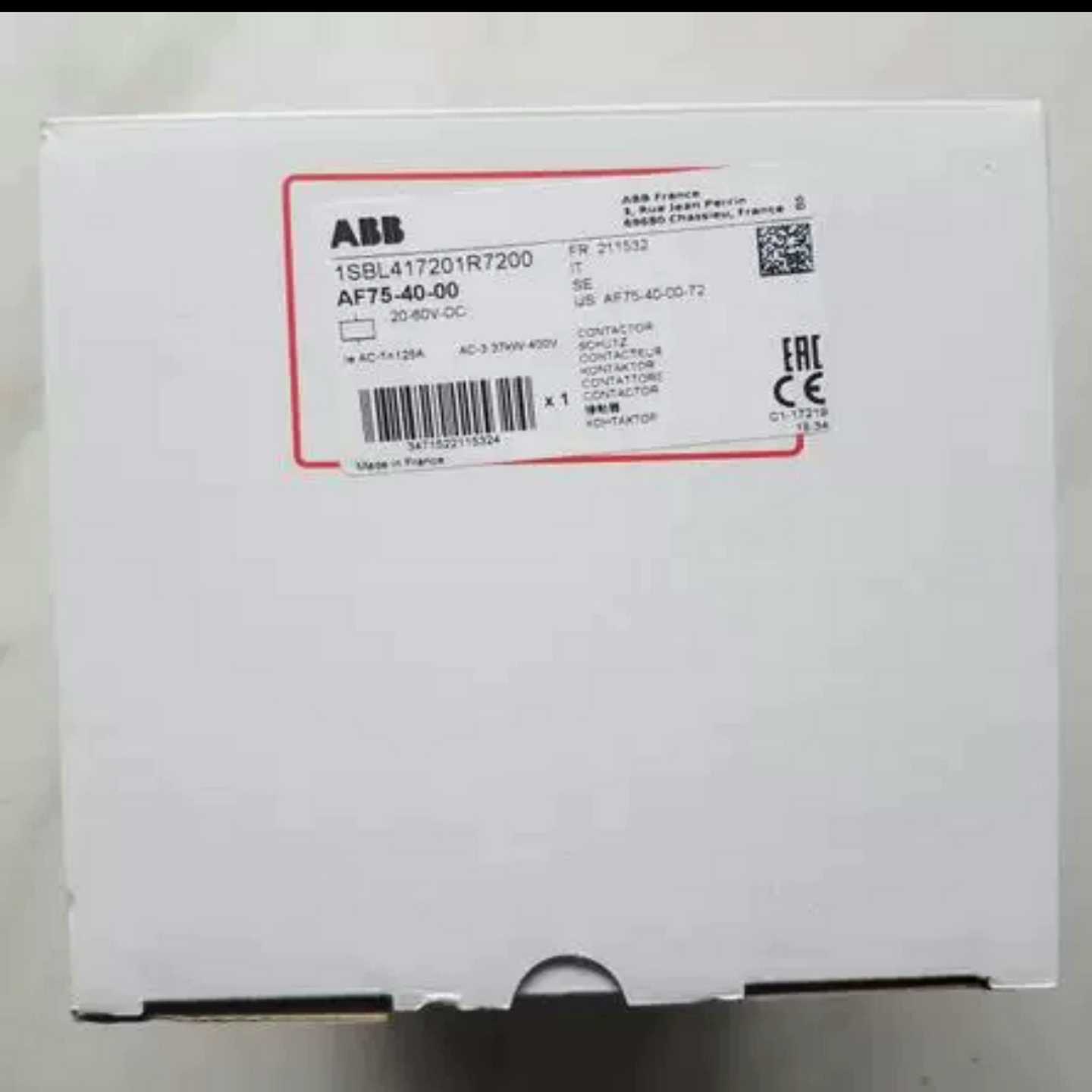 (询价)ABB四极接触器 AF75-40-00 20-60VDC