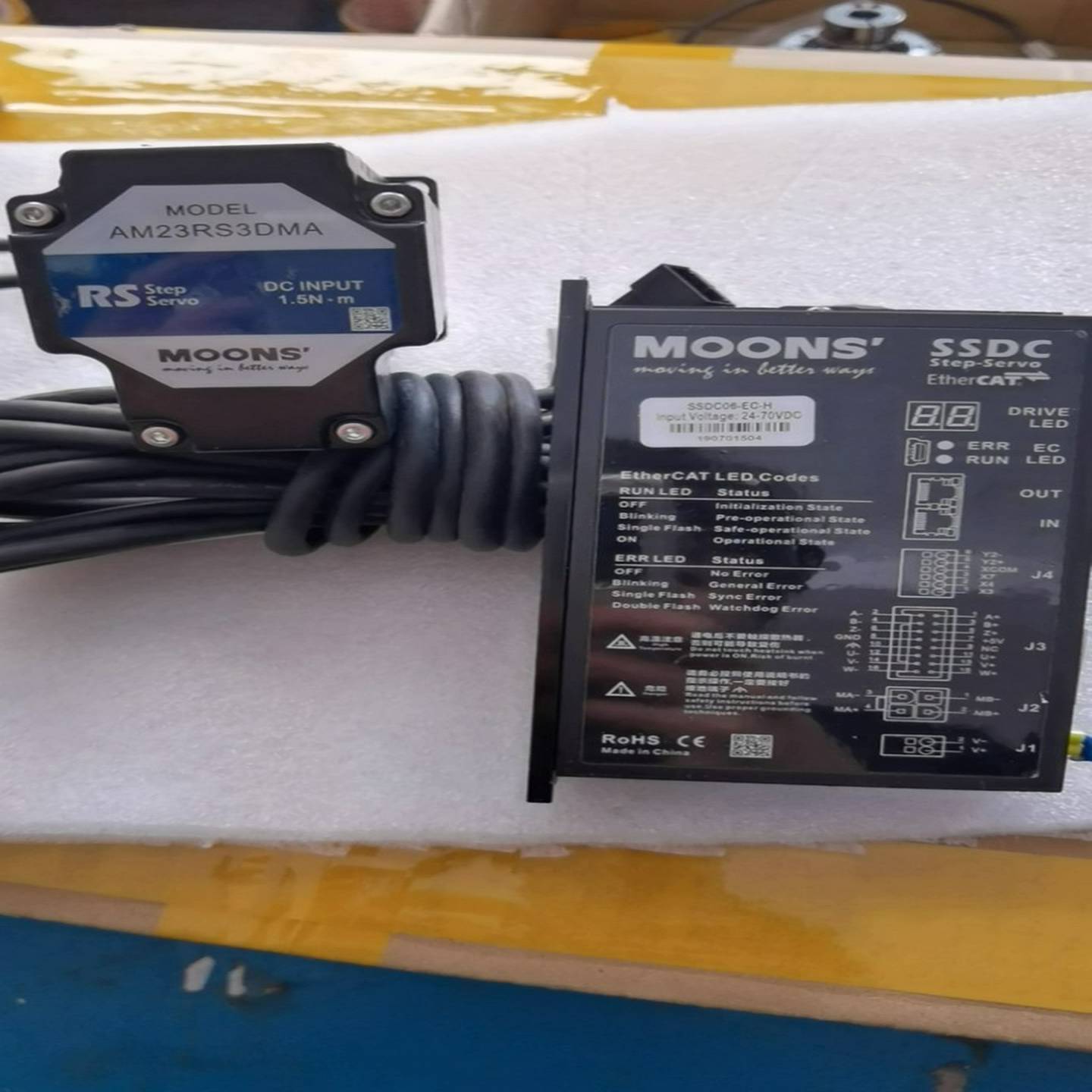 鸣志57步进套装，MOONS电机AM23RS3DMA驱动器--议价商品