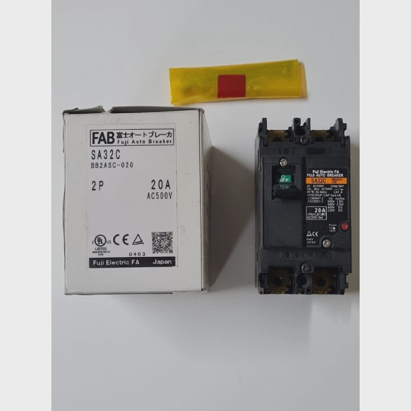 Fuji Electric BB2ASC020  Circuit Breaker 20 Amp 2 Pole 690 V