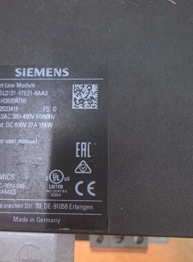 6SL31316TE216AA3西门子S12016K