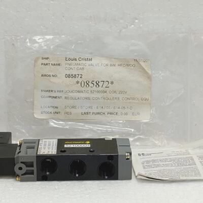 JOUCOMATIC 52100004 52 Way Solenoid Valve G14 230VAC New Sur