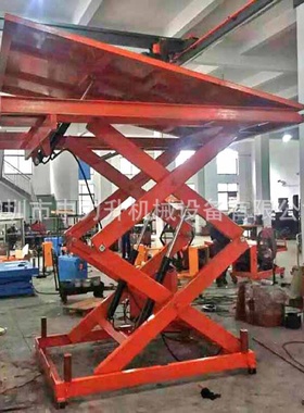固定剪叉式升降平台电动液压升降货梯仓库装卸货平台